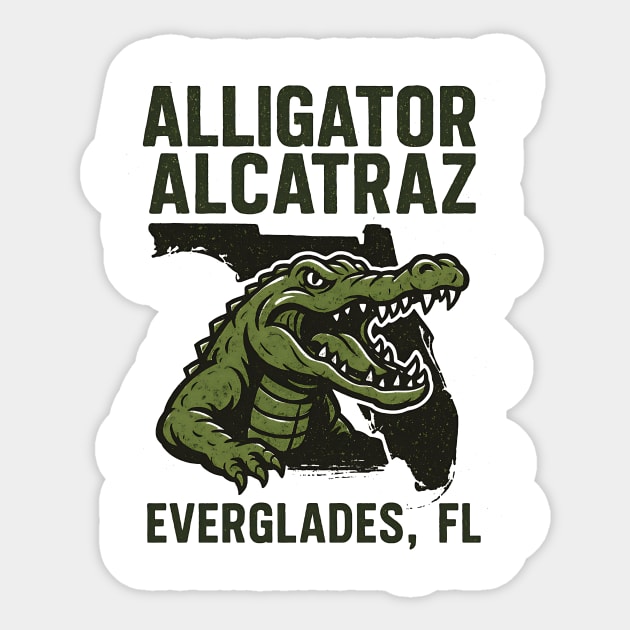 Alligator-Alcatraz-Everglades-Florida Sticker by ArtistTee ⭐⭐⭐⭐⭐